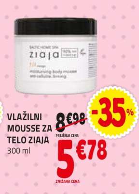 VLAŽILNI MOUSSE ZA TELO ZIAJA