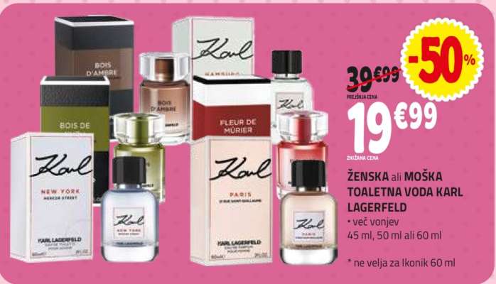 ŽENSKA ali MOŠKA TOALETNA VODA KARL LAGERFELD