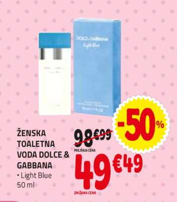 ŽENSKA TOALETNA VODA DOLCE & GABBANA