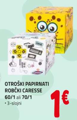 OTROŠKI PAPIRNATI ROBČKI CARESSE