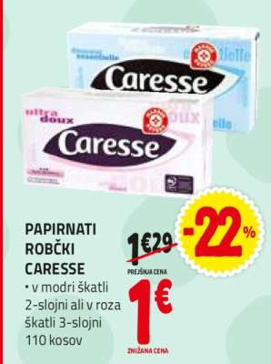Papirnati robčki Caresse