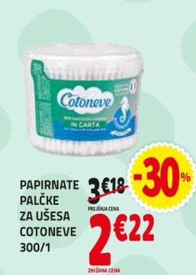 Papirnate palčke za ušesa Cotoneve 300/1