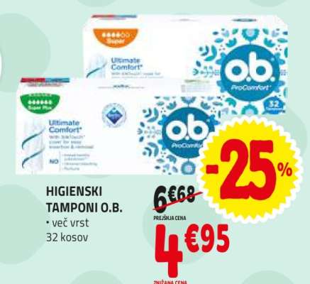 Higienski tamponi O.B.