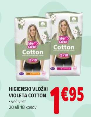 Higienski vložki Violeta Cotton