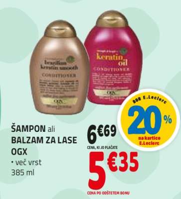 ŠAMPON ali BALZAM ZA LASE OGX