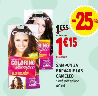 ŠAMPON ZA BARVANJE LAS CAMELEO