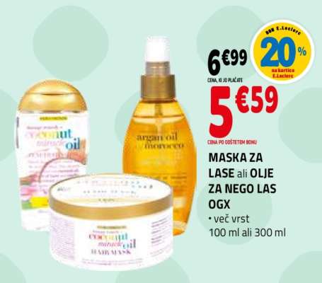 MASKA ZA LASE ali OLJE ZA NEGO LAS OGX