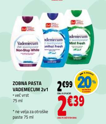 Zobna pasta Vademecum 2v1