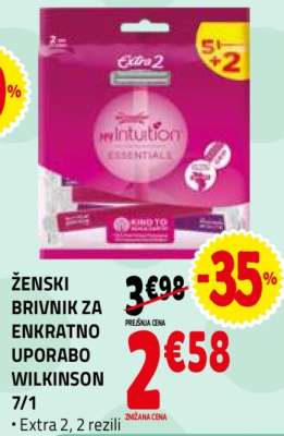 ŽENSKI BRIVNIK ZA ENKRATNO UPORABO WILKINSON 7/1