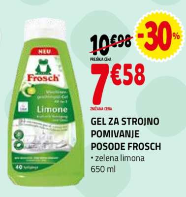 Gel za strojno pomivanje posode Frosch