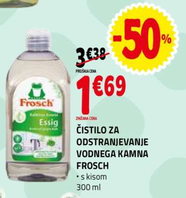 ČISTILO ZA ODSTRANJEVANJE VODNEGA KAMNA FROSCH