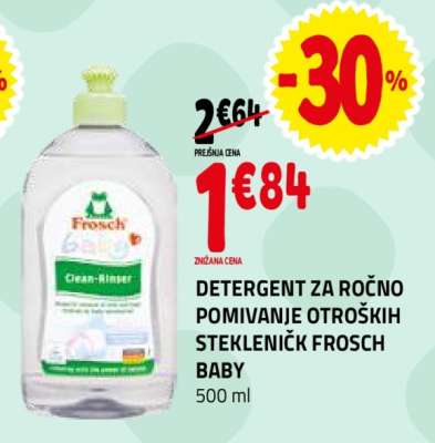 DETERGENT ZA ROČNO POMIVANJE OTROŠKIH STEKLENIČK FROSCH BABY
