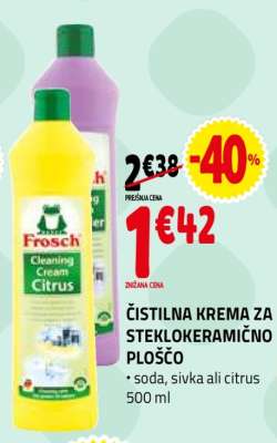 Frosch Čistilna krema za steklokeramično ploščo