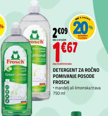 Detergent za ročno pomivanje posode Frosch