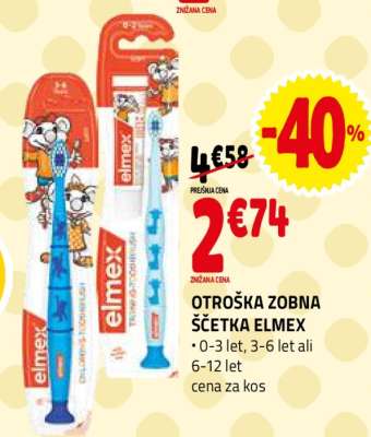 Otroška zobna ščetka Elmex