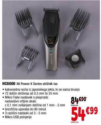HC6000 X6 Power-X Series strižnik las