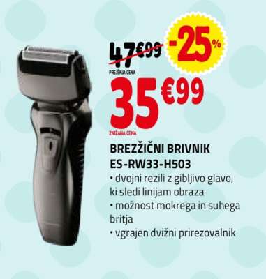 BREZŽIČNI BRIVNIK ES-RW33-H503