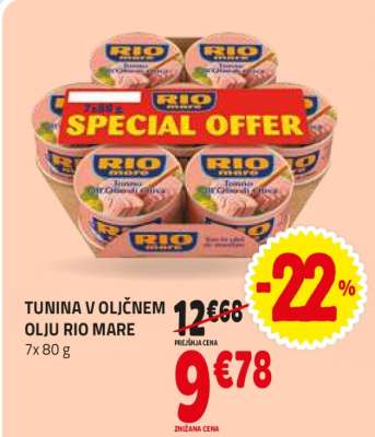 Tunina v oljčnem olju Rio Mare