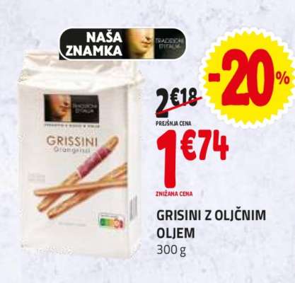 GRISINI Z OLJČNIM OLJEM
