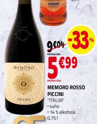MEMORO ROSSO PICCINI