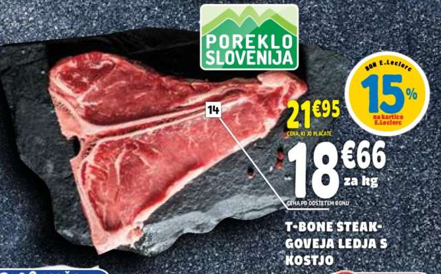 T-BONE STEAK - GOVEJA LEDJA S KOSTJO