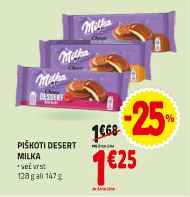 PIŠKOTI DESERT MILKA
