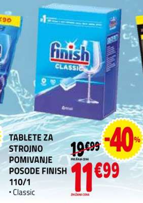 TABLETE ZA STROJNO POMIVANJE POSODE FINISH 110/1