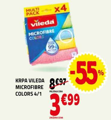 KRPA VILEDA MICROFIBRE COLORS 4/1