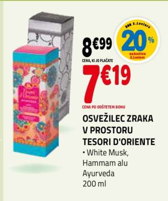 OSVEŽILEC ZRAKA V PROSTORU TESORI D'ORIENTE