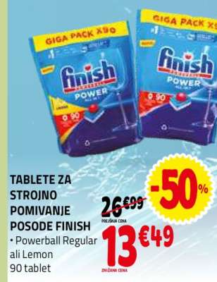 Tablete za strojno pomivanje posode Finish
