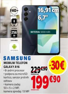 Samsung Mobilni Telefon Galaxy A16