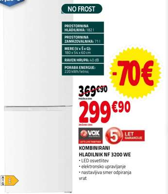 KOMBINIRANI HLADILNIK NF 3200 WE