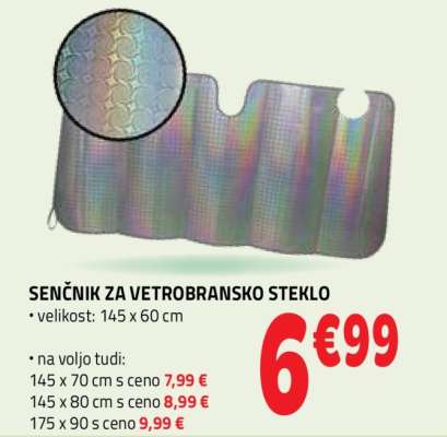 SENČNIK ZA VETROBRANSKO STEKLO