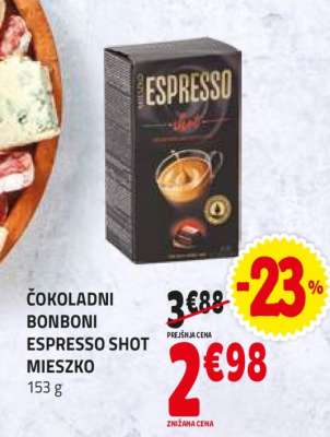 ČOKOLADNI BONBONI ESPRESSO SHOT MIESZKO