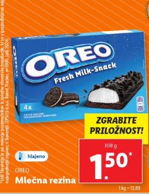 OREO Mlečna rezina