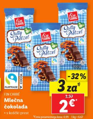 FIN CARRÉ Mlečna čokolada