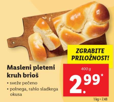 Masleni pleteni kruh brioš