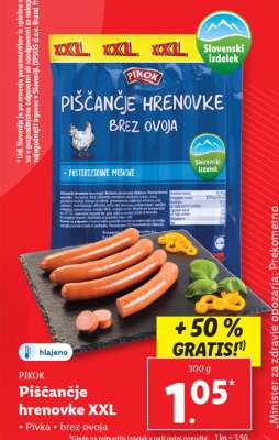 Piščančje hrenovke XXL