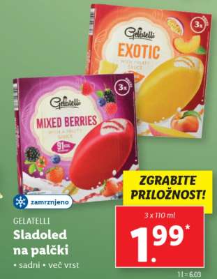 Gelatelli Sladoled na palčki