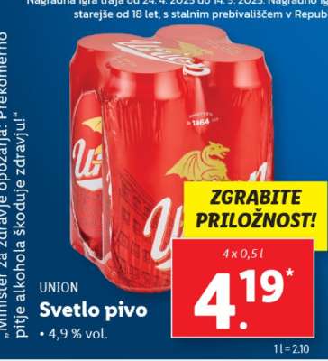 UNION SVETLO PIVO