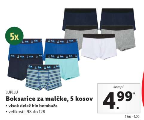 Boksarice za malčke, 5 kosov