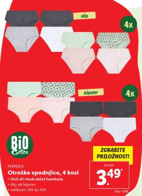 PEPPERTS Otroške spodnjice, 4 kosi
