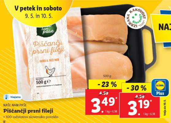 Piščančji prsni fileji