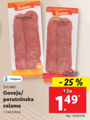 DULANO Goveja/perutninska salama