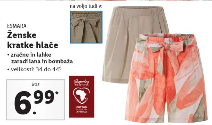 ESMARA Ženske kratke hlače