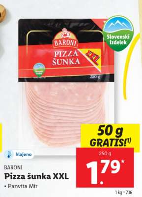 Pizza šunka XXL