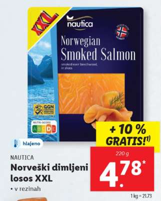 NAUTICA Norveški dimljeni losos XXL