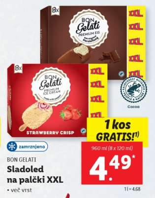 BON GELATI Sladoled na palčki XXL