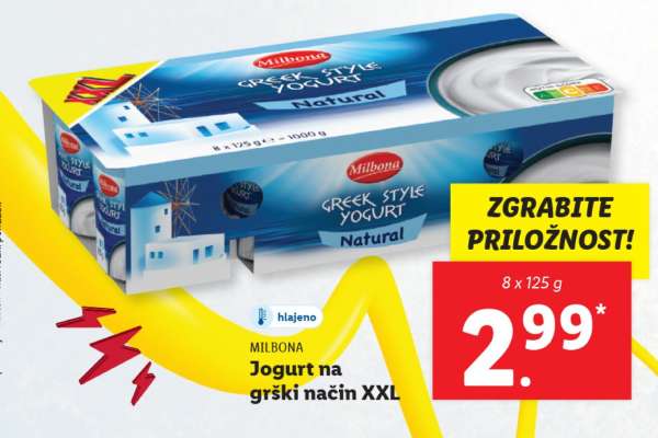 MILBONA Jogurt na grški način XXL