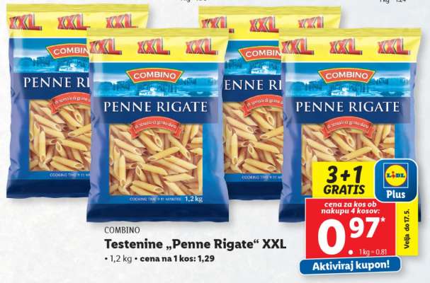 Testenine „Penne Rigate“ XXL